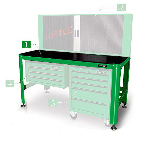 Верстат 1560*710*827мм Toptul TAAA1607