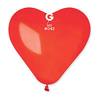 Воздушные шары сердце 10"(25 см) 42 Красный пастель В упак: 100шт. ТМ "Gemar" Италия