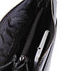 Чорна барсетка з текстильним ременем, фото 5