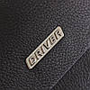 Чорна барсетка з текстильним ременем, фото 6