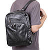 Рюкзак зі штучної шкіри чорний, фото 2