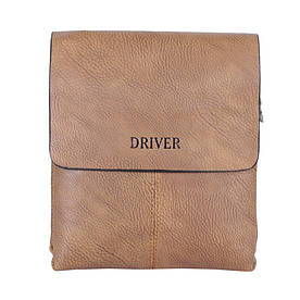 Барсетка зі штучної шкіри, коричнева