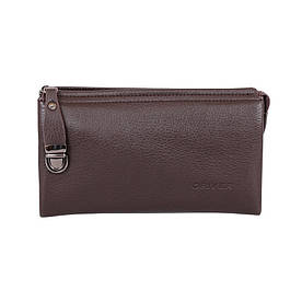 Барсетка зі шкірозамінника з застібкою