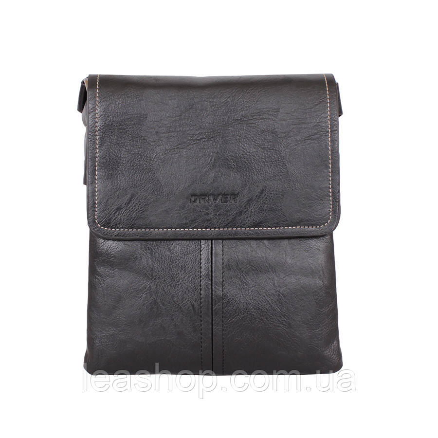 Чорна барсетка на ремені, фото 1