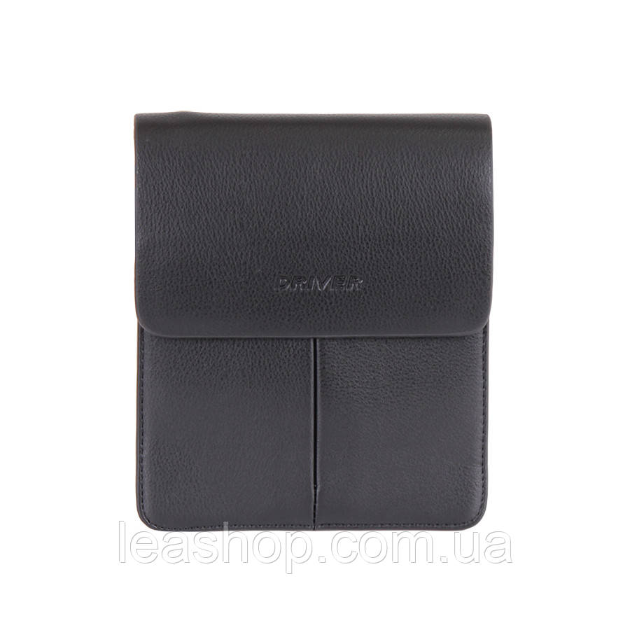 Барсетка чорна з довгим ремінцем, фото 1