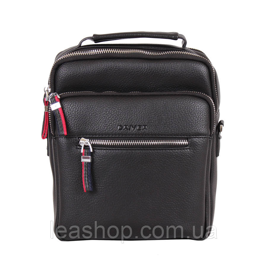 Барсетка чорна на два відділення, фото 1