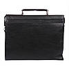 Класичний портфель з натуральної шкіри чорний, фото 3
