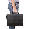 Портфель класичний з натуральної шкіри чорний, фото 2