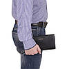 Стильний чоловічий клатч чорний, фото 2