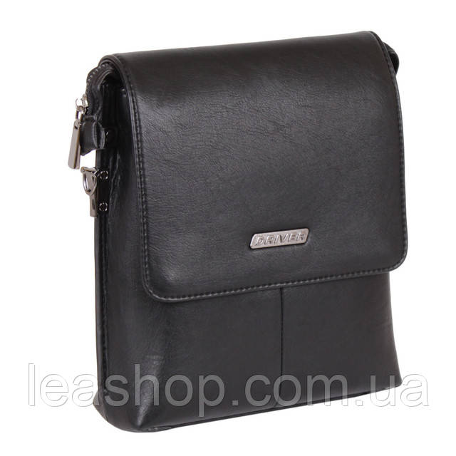 Чоловіча чорна барсетка зі шкіри ФОТО