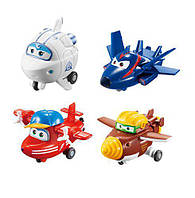 Супер крылья Самолеты-трансфоры Super Wings Transform-a-Bots 4 Pack Flip, Todd, Agent Chase, Astra