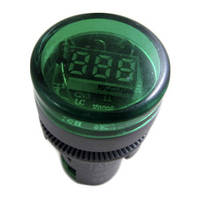 Сигнальна арматура індікотор з вольтметром зелена ST 595 G