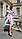 Заготівля жіночої сукні для вишивки нитками БС-135с білий, атлас, фото 4