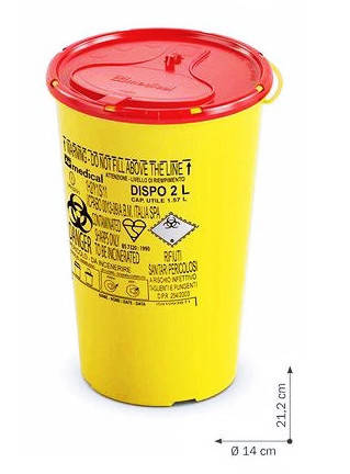 Купить Контейнер для утилизации игл и медицинских отходов Dispo 2 л ...
