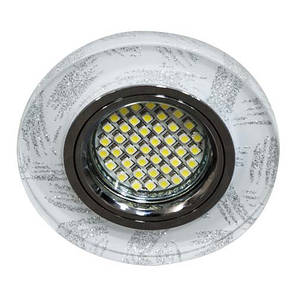 Світильник прозорий із декором і LED-підсвіткою Feron під лампу, фото 2