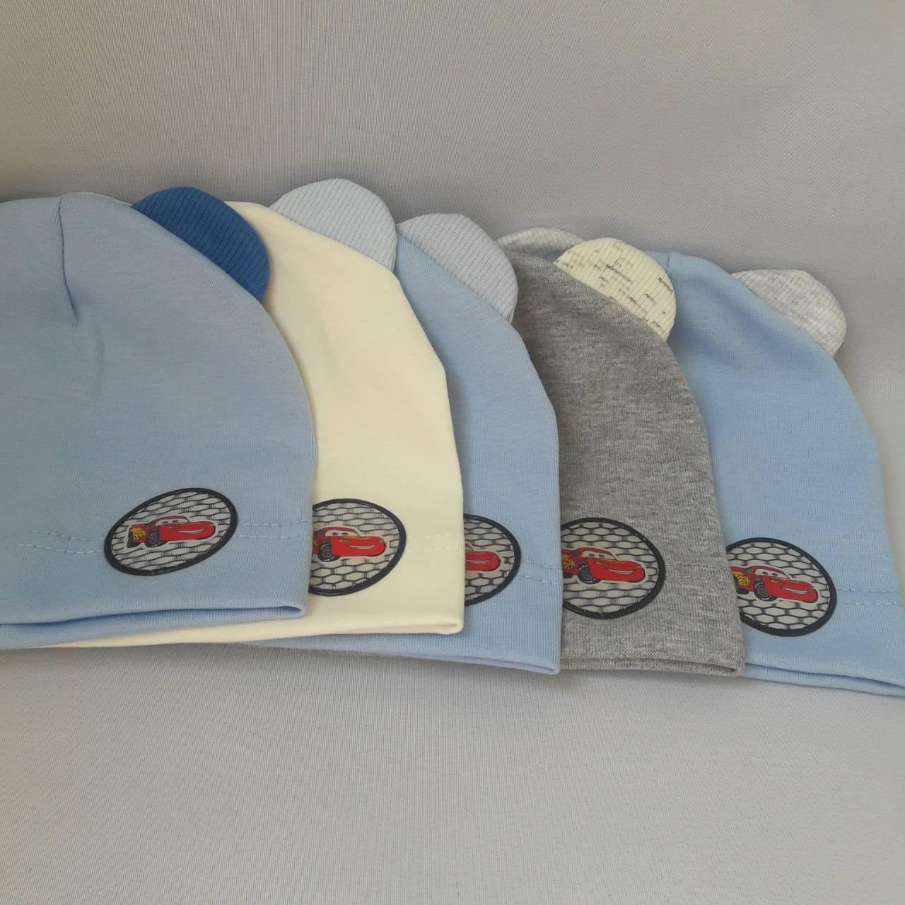 Шапка трикотажна подвійна для хлопчика р. 48 - 50