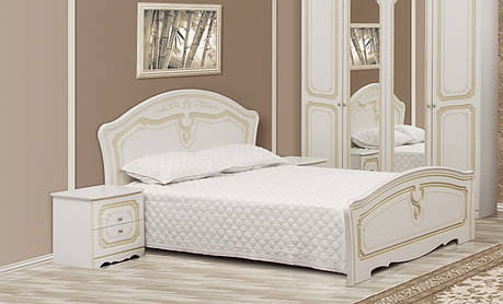 Ліжко двоспальне в класичному стилі Луїза 160х200 Світ Меблів, фото 2