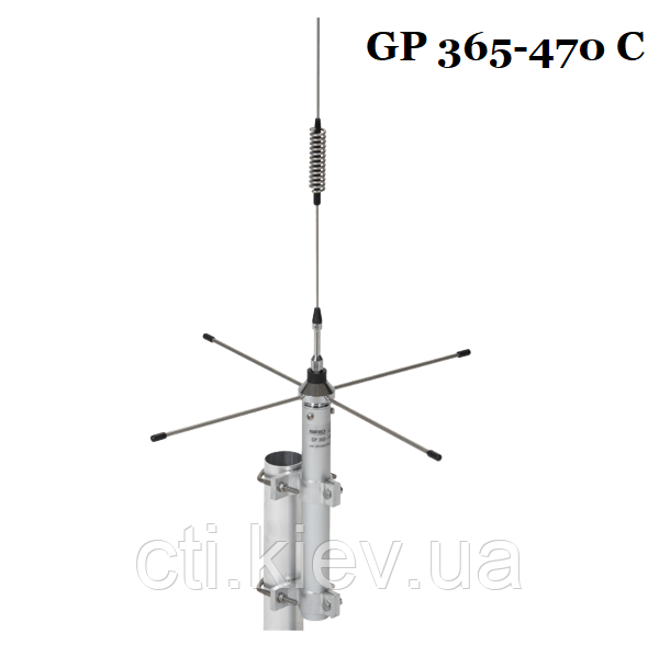 Антена базова SIRIO GP 365-470 C (365-470 МГц) 1/4 λ + 1/2 λ колінеарна