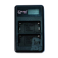 LCD Зарядний пристрій USB для 2 батарей Sony NP-F550/NP-FM50/NP-FM500H.