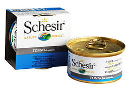 Вологий корм для кішок консерва Schesir (Шезир) Tuna Natural Style тунець у власному соку, банку 85 г
