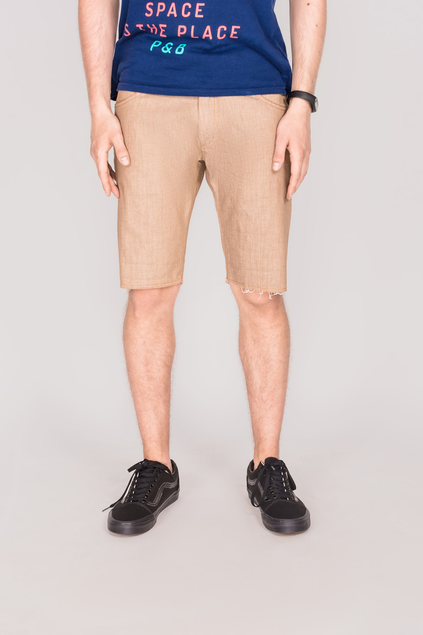 Чоловічі джинсові шорти Outfits — Classic Tan cвітло коричневі (чолові шорти)