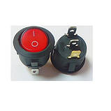 Кнопка кругла 3 контакти червона з підсвіткою GAV 161, фото 3