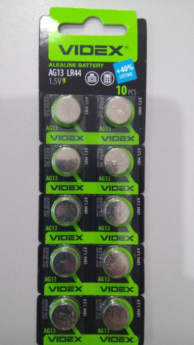 Батарейка Videx AG13/LR44