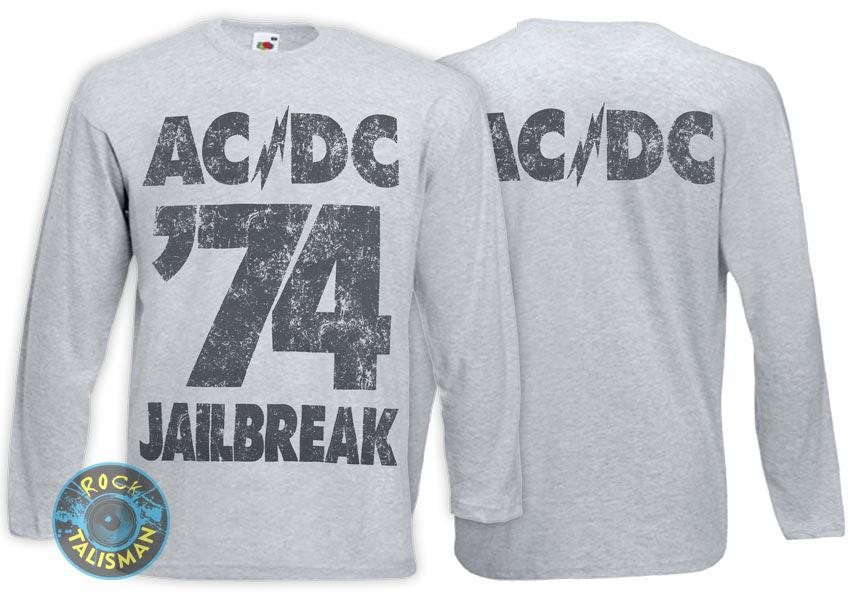 Футболка довгий рукав AC/DC 74 Jailbreak меланжева
