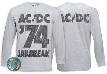 Футболка довгий рукав AC/DC 74 Jailbreak меланжева, фото 1