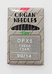 Голки для промислових машин DPx5 No90/14 "Organ Needles" (10 шт.)