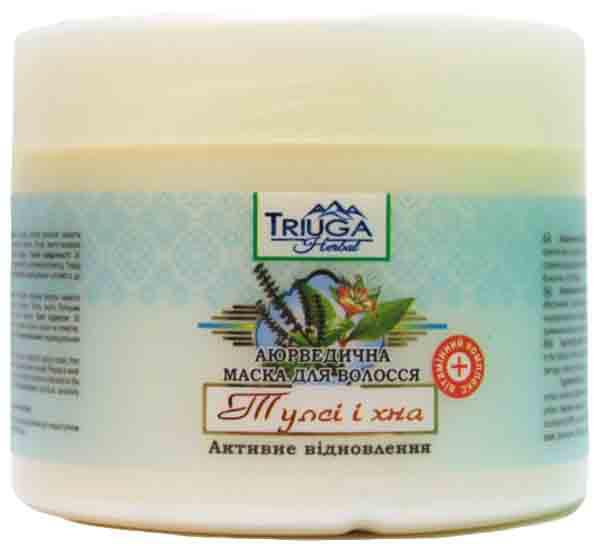 Маска для волос Triuga Тулси и хна активное восстановление аюрведическая 300 мл - фото 1 - id-p614520489