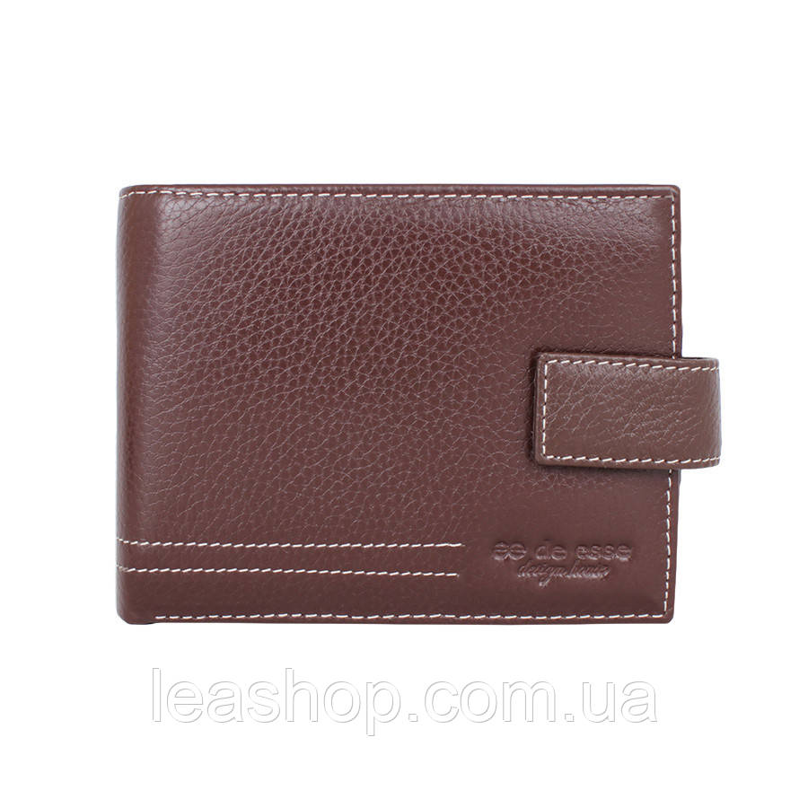 Портмоне коричневе з натуральної шкіри з монетницею, фото 1