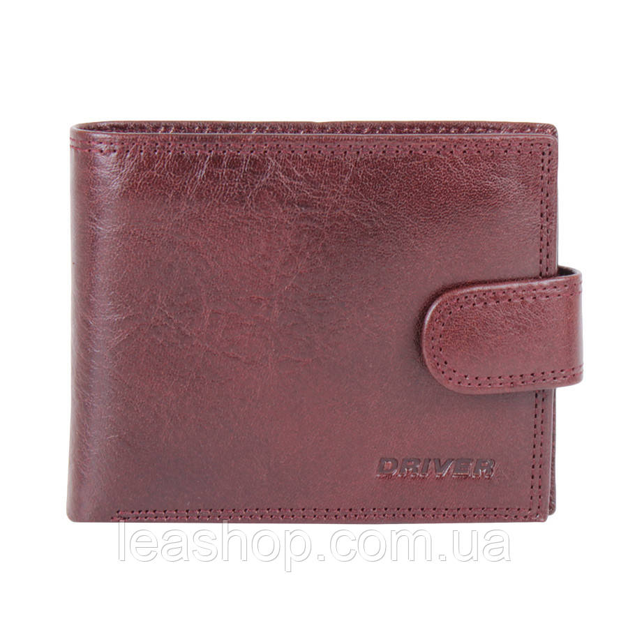 Портмоне коричневе з гладкої шкіри, фото 1