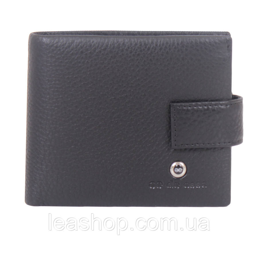 Портмоне чорне з монетницею на кнопці, фото 1