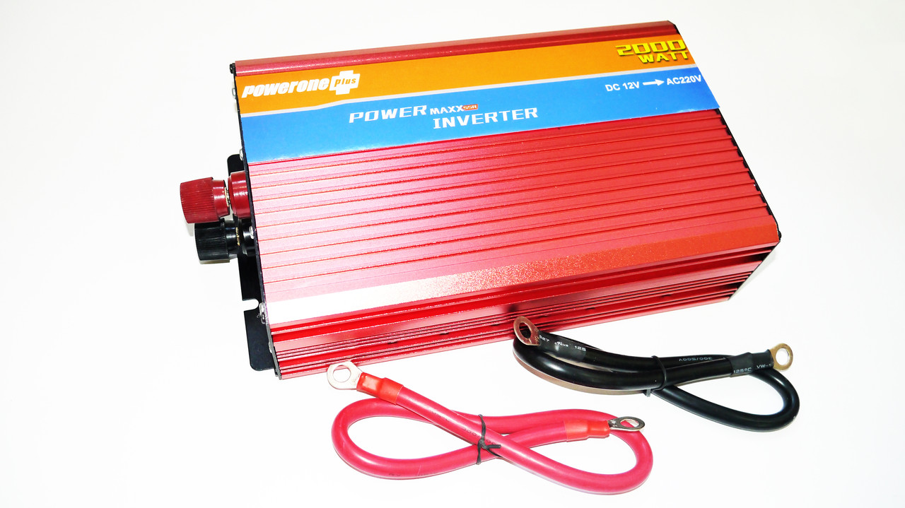 Перетворювач авто інвертор з Функцією плавного пуску 12V-220V 2000 Вт з USB, фото 1