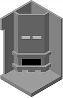 Проект будівництва кутового каміна з камінною топкою Hitze Albero 19 з підйомними дверцятами