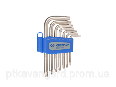 Набір Torx 7 од.  Г-подібних KINGTONY 20409PR90