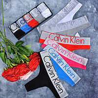 Жіночий набір CK трусики стринги у фірмовій коробці