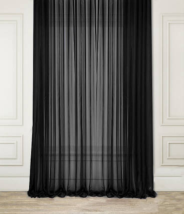 Тюль Вуаль Чорна 600х270см "Декор Текстиль" (Арт.25047), фото 2