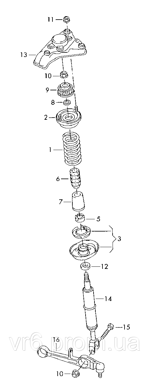 Амортизатор передний VW Passat B5 "плохие дороги" - фото 4 - id-p52156893