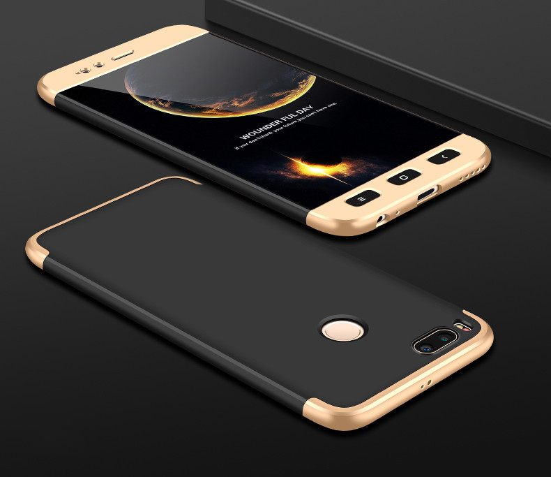 Чохол GKK 360 для Xiaomi mi A1 / mi 5x Бампер Black+Gold