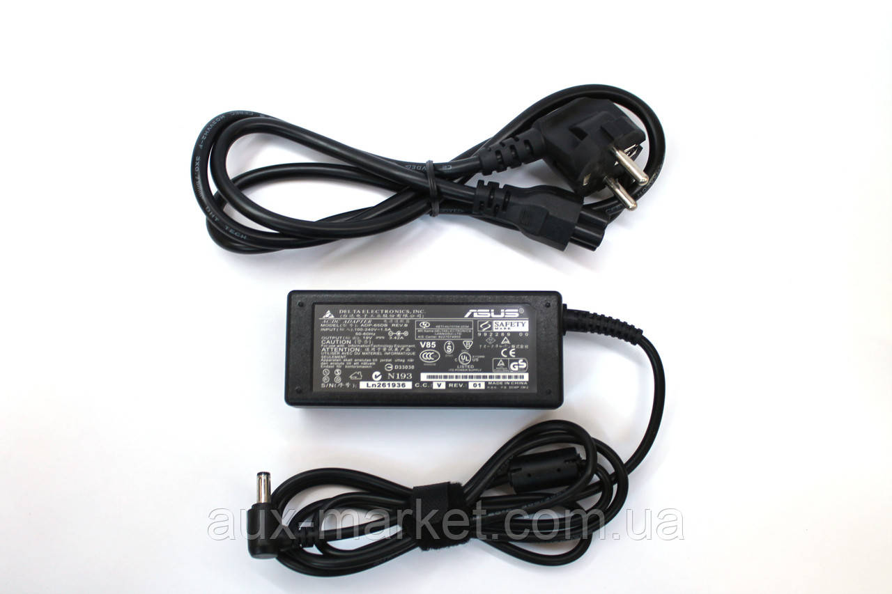 Блок живлення для ноутбука Asus 19V 3.42 A 65W (5.5*2.5 ) + мережевий кабель