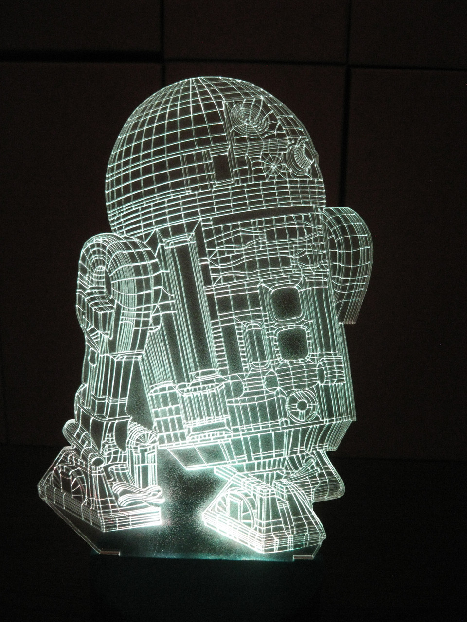 3d-світильник R2D2, Star wars, Зоряні війни, 3д-нічник, кілька підсвічувань (на пульті), фото 1