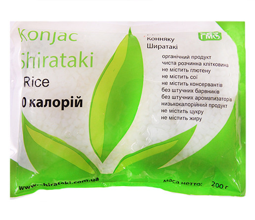 Ширатаки у вигляді рису 0 калорій Veganprod 350(200)г