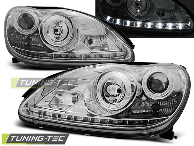 Передні фари тюнінг оптика Mercedes W220