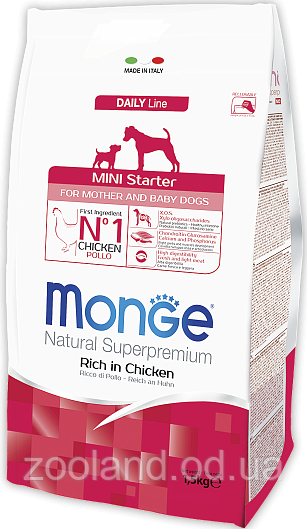 70004008 Monge Mini Starter Canine з куркою, 1,5 кг