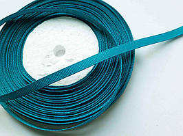 Тесьма лента репсовая Стрічка репсова 6мм ( 22 метри в рулоні) темно-бірюзова