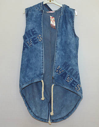 Молодіжна сорочка-туніка джинсова (40), фото 5