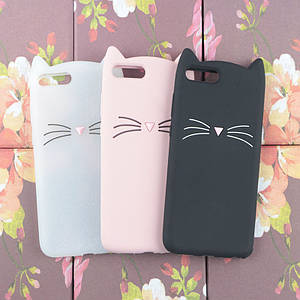 Гумовий 3D чохол для Huawei Y5 Prime 2018 Усики (3 кольори)