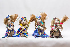 Текстильна лялька Баба-Яга мініатюра 20 см.